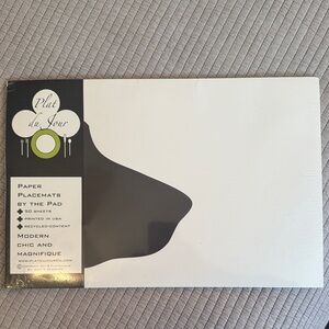 Du Jour White Paper Placemats